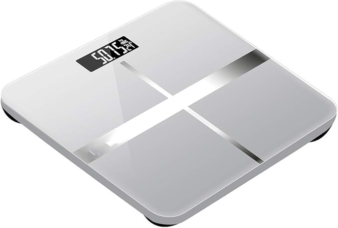 Waga łazienkowa do kontroli wagi, ultracienka elektroniczna waga cyfrowa o wysokiej precyzji do pomiaru masy ciała, z 2 bateriami